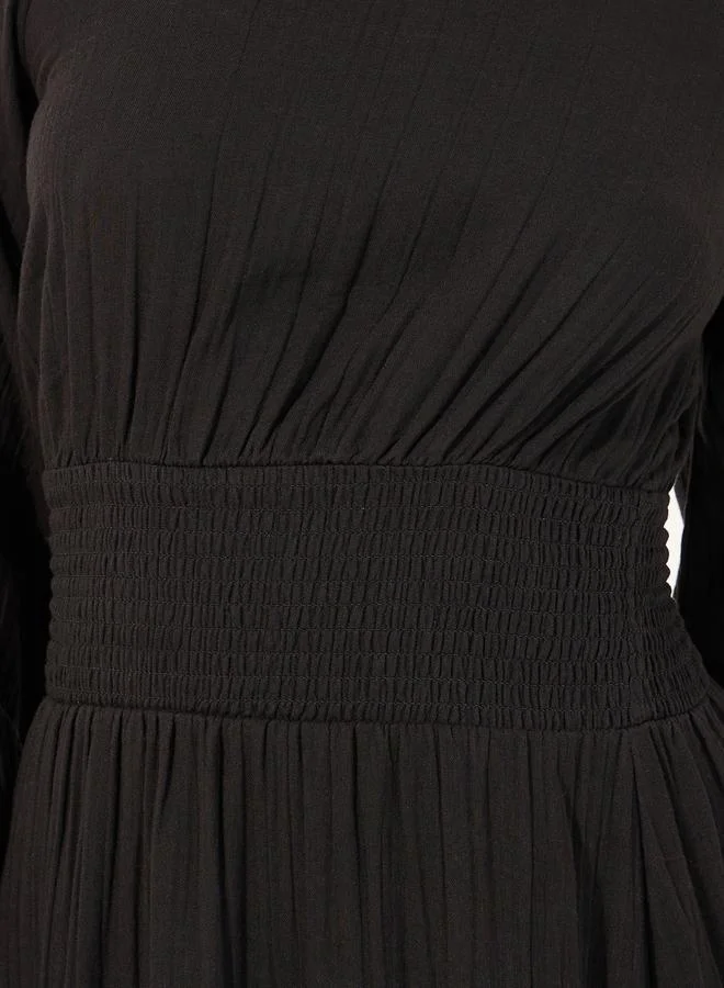 Styli Black Mockneck Dress
