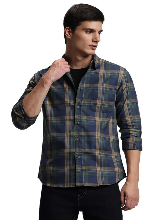 Dennis Lingo Checked Slim Fit Cotton Casual Shirt by Styli
