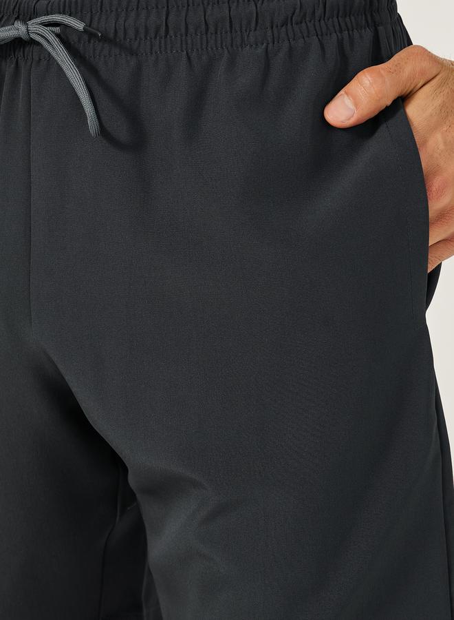 Styli Back Reflector Print Training Shorts with Pockets  - Image 3