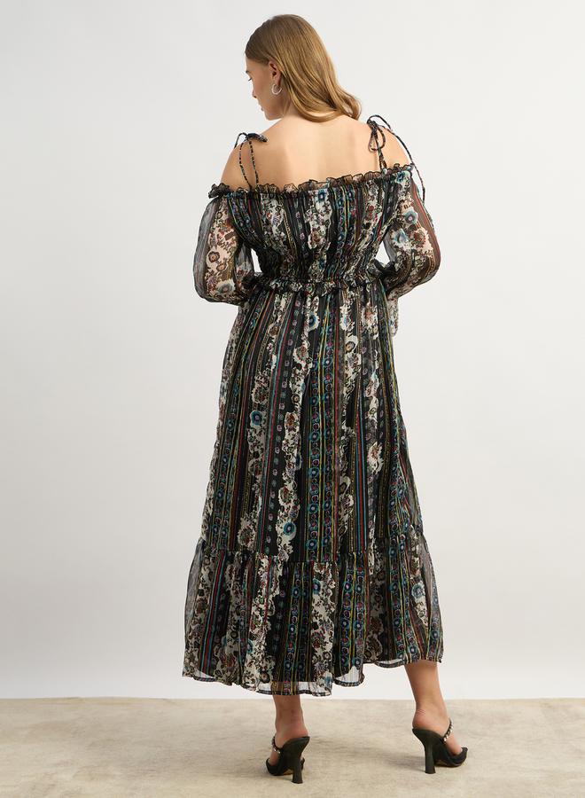 Styli Floral Print Midi Dress - Image 5