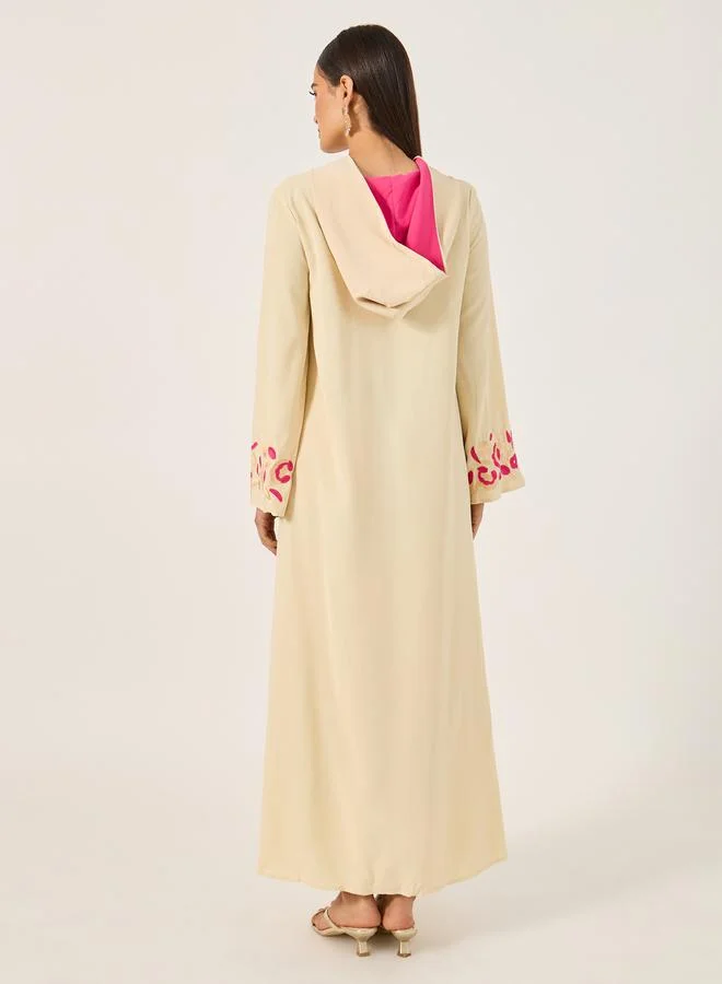 Take Two Floral Embroidered Maxi Jalabiya by Styli