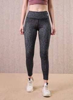 Technosport Solid Wide Waistband Leggings by Styli  - Image 4