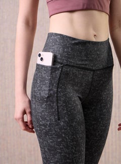Technosport Solid Wide Waistband Leggings by Styli  - Image 2