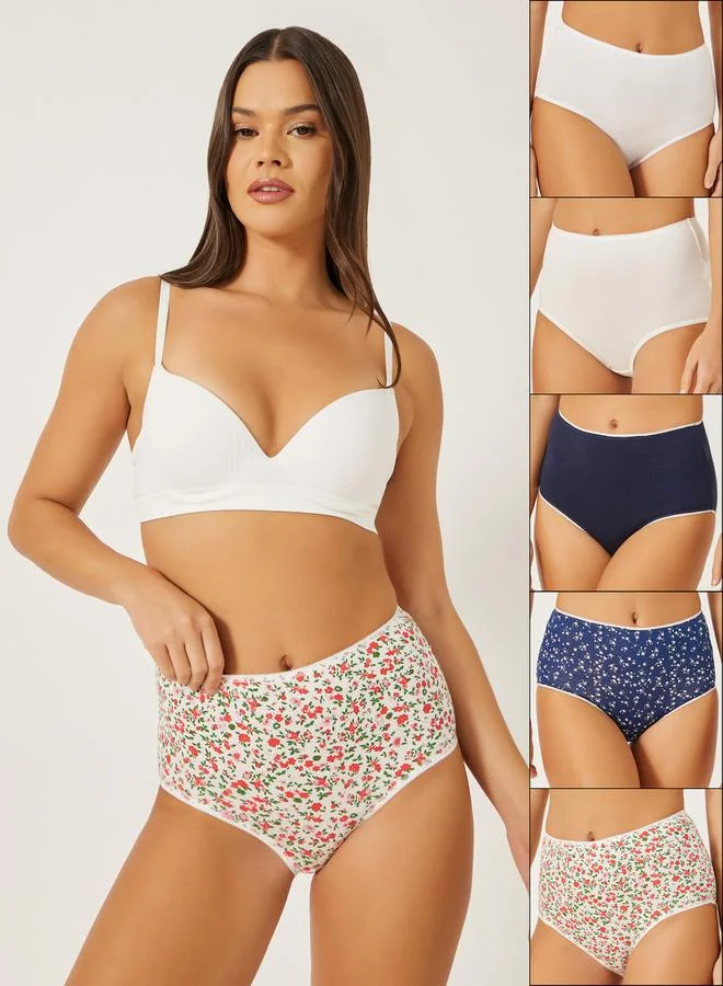 ستايلي 5PK ASSORTED COTTON FULL BRIEF