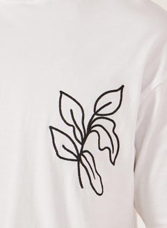Styli Embroidered Oversized T-Shirt and Shorts Co-Ords  - Image 3