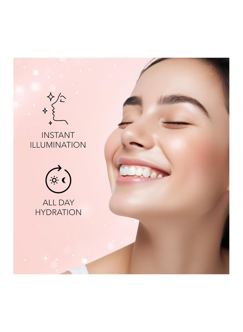 Faces Canada Strobe Cream - Pink, 30ml | Primer + Highlighter + Moisturizer | Shea Butter & Hyaluronic Acid | Intense Hydration | Flawless Radiant Dewy Skin | Illuminating & Glowing Makeup Base - Image 4