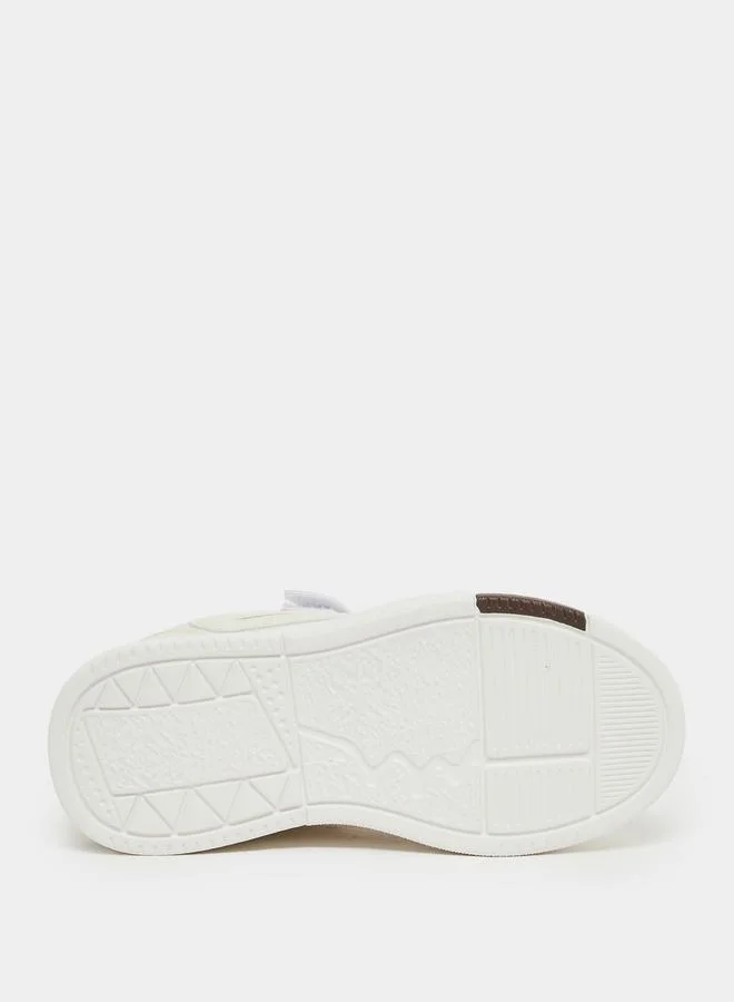 ستايلي Panelled Sneakers with Hook and Loop Closure