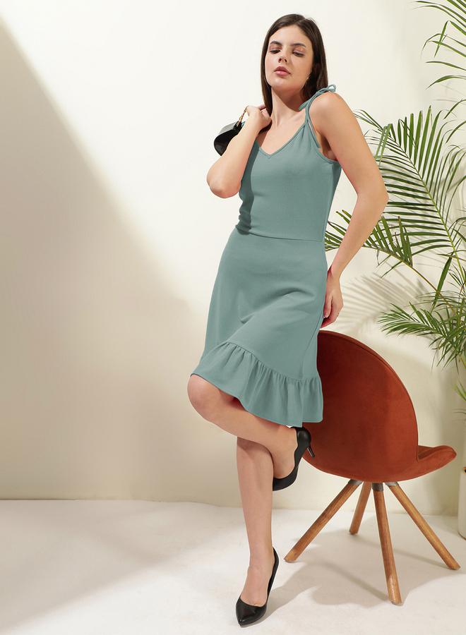 كوتي فستان بحافة مكشكشة - Image 1