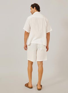 Styli Solid Short Sleeve Relaxed Fit Shirt and Shorts Co-Ords  - Image 4