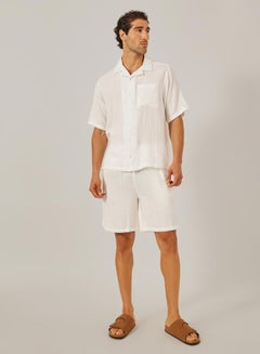 Styli Solid Short Sleeve Relaxed Fit Shirt and Shorts Co-Ords  - Image 1