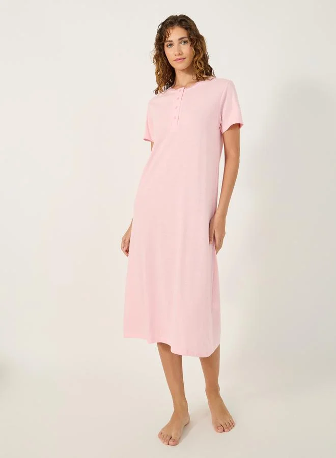 ستايلي YOKE PLACKET NIGHTDRESS - MIDI