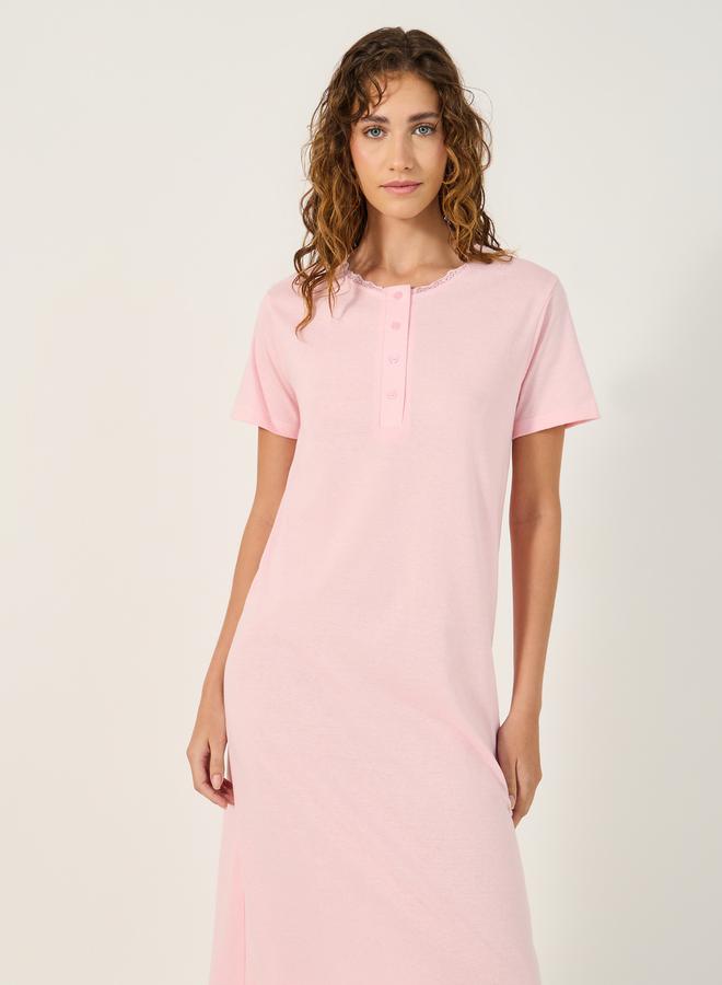 Styli YOKE PLACKET NIGHTDRESS - MIDI  - Image 2