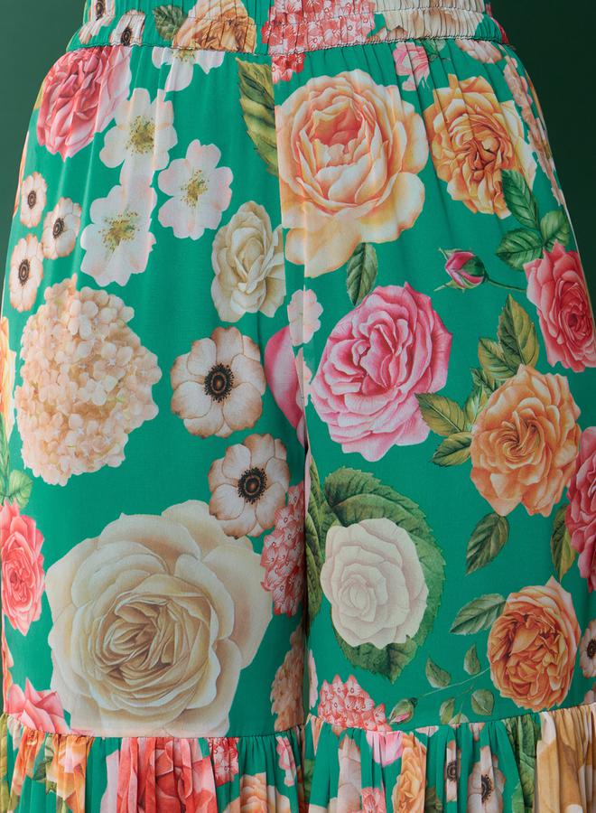 نو- ڤو كرتا بطبعات زهور مع بنطلون شارارا من ستايلي - Image 5