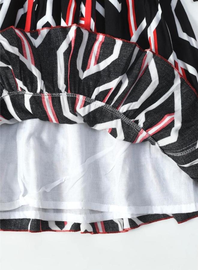 BELLA MODA - All-Over Print Tiered Dress by Styli - Image 1