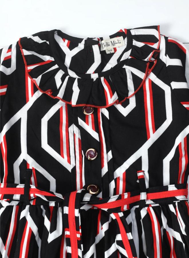 BELLA MODA - All-Over Print Tiered Dress by Styli - Image 1