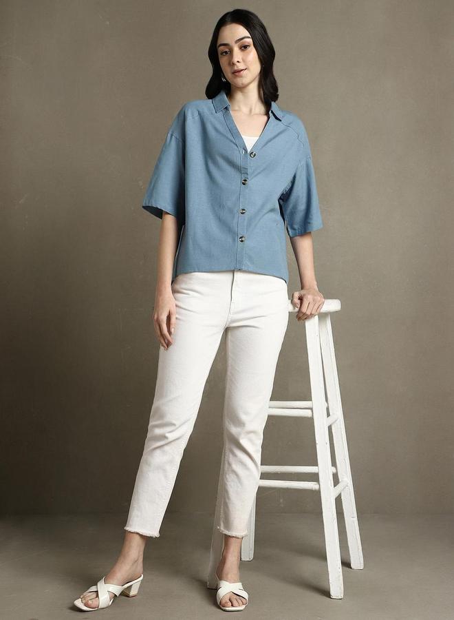Dennis Lingo Plain Oversized Shirt by Styli  - Image 5