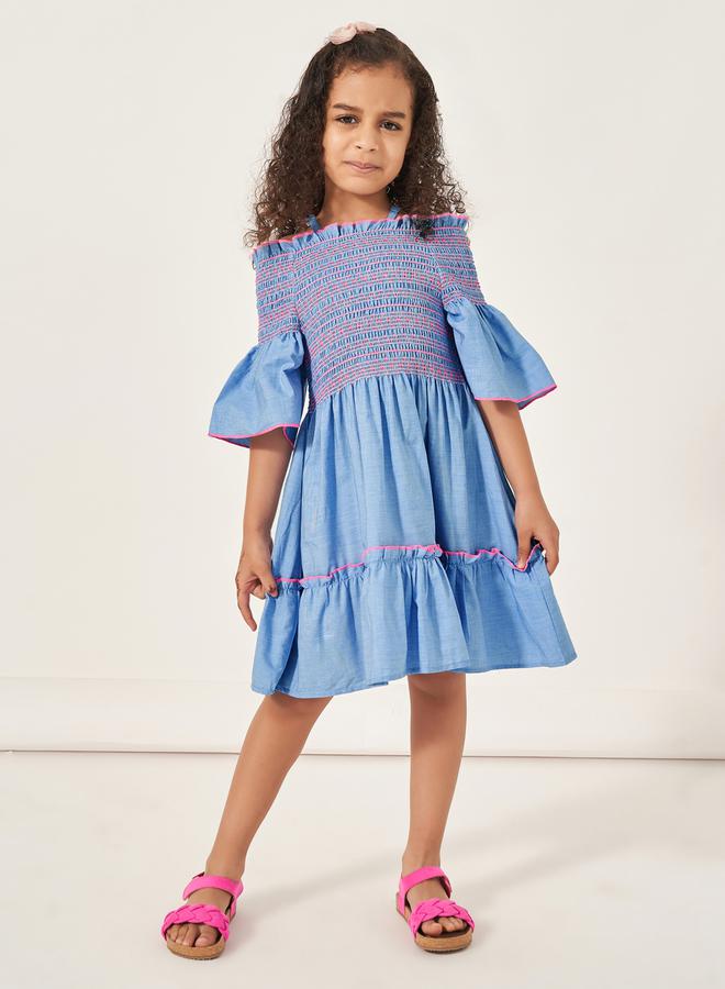 Styli Ruffled Smocked Dress  - Image 1