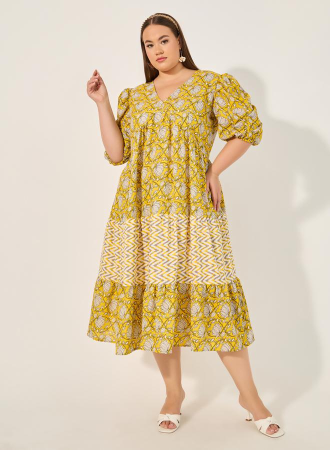 Styli Floral Tiered Midi Dress - Image 2