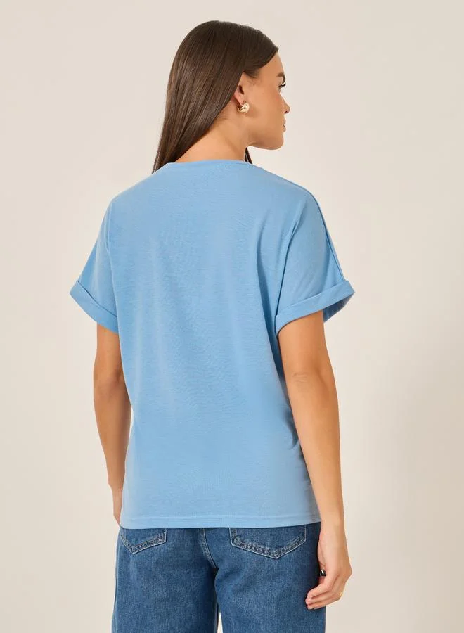 Styli Regular Fit Round Neck T-Shirt