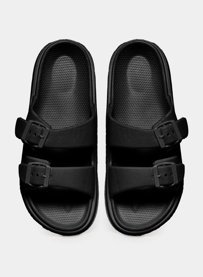 Styli Double Band Cushion Sole Sandals