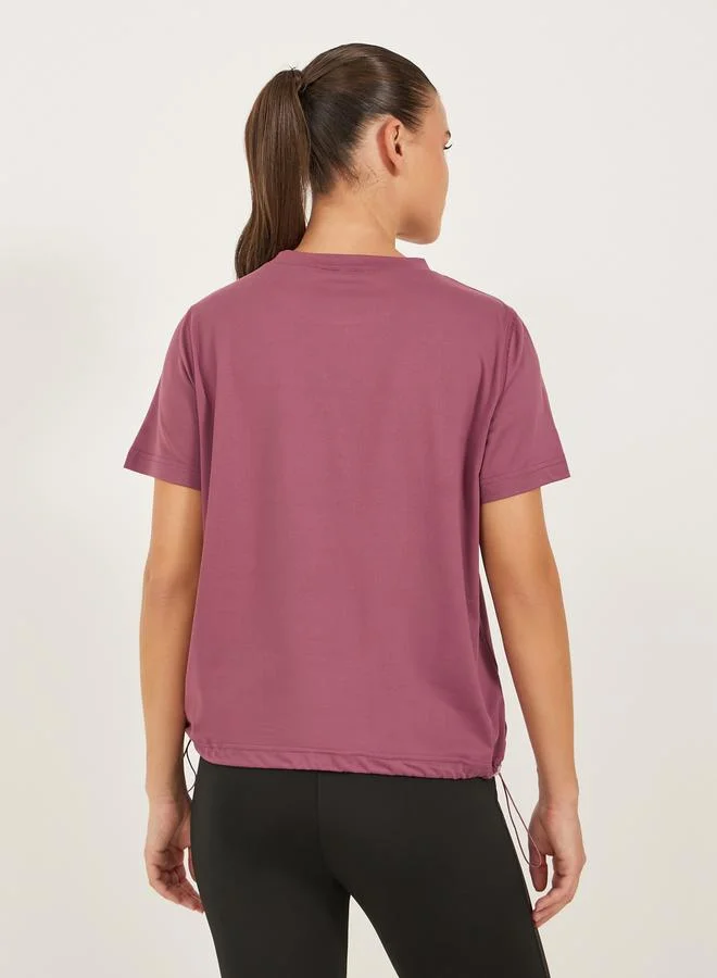 Styli Styli Loose Fit Solid Activewear T-Shirt