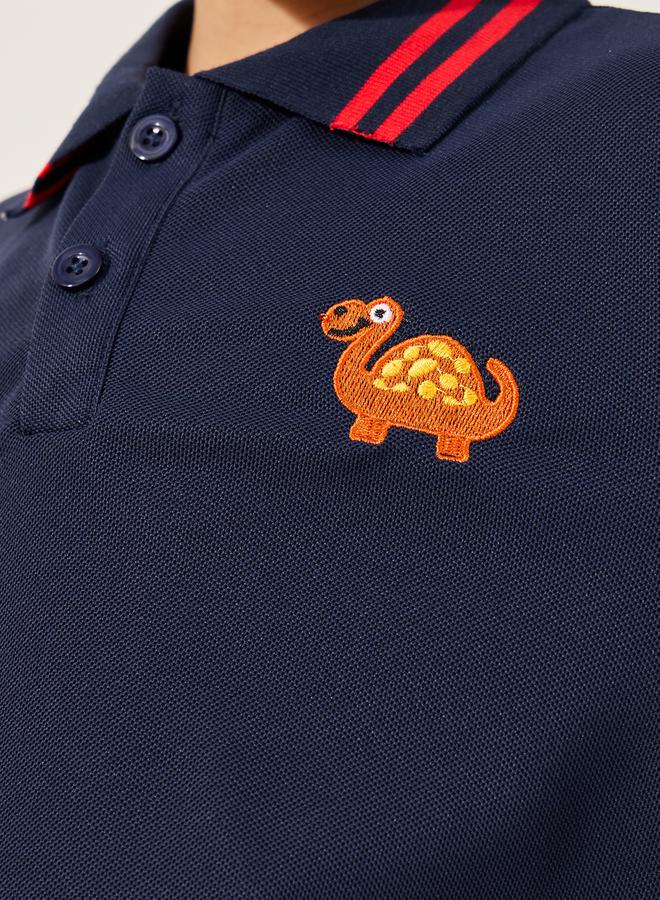 Styli Embroidered Polo T-Shirt and Shorts Set  - Image 3