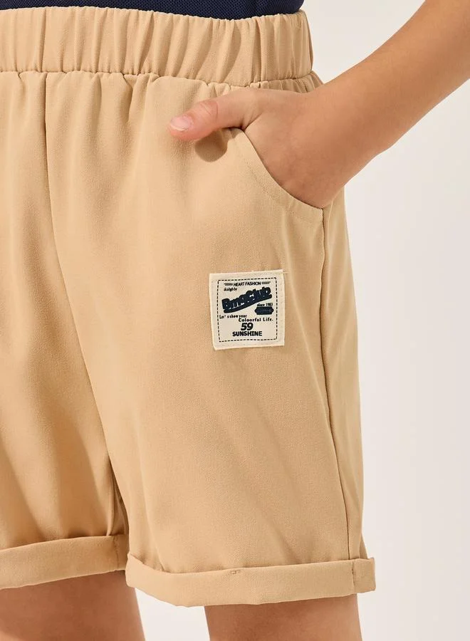 Styli Embroidered Polo T-Shirt and Shorts Set