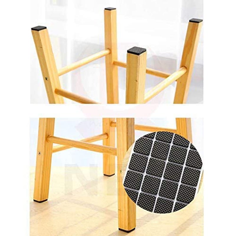 Generic 32 Pcs of Square furniture Silicone Furniture pad, Floor Scratch Protection for Sofa, Office Chair, Pad Noise Insulation Pad Floor 1.8 CM, black color  - Image 3
