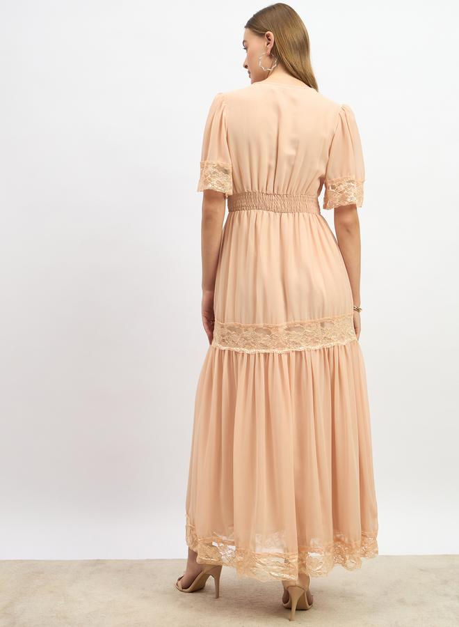 ستايلي فستان ماكسي مزين بالدانتيل - Image 5