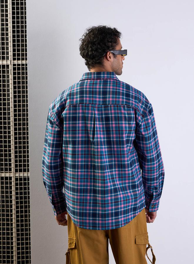 Mascln Sassafras Checked Flap Pocket Oversize Shirt - Image 5
