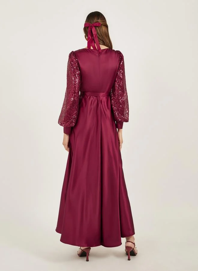 Styli Sequin Sleeve Maxi Dress
