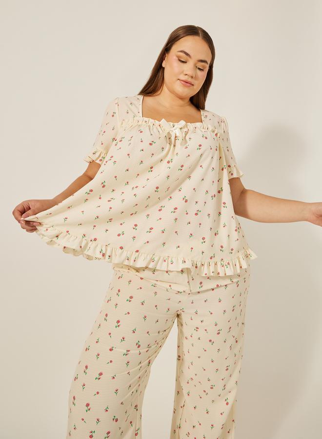 Styli Floral print matching pyjama set  - Image 3