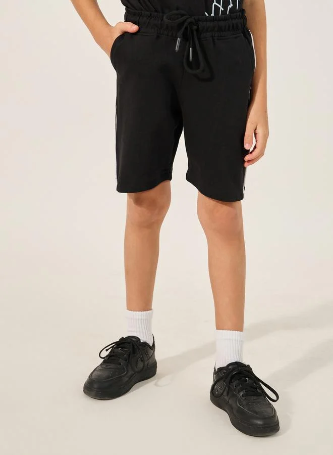Styli Placement Print T-Shirt and Shorts Co-Ords