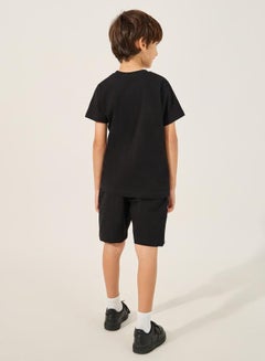 Styli Placement Print T-Shirt and Shorts Co-Ords  - Image 5