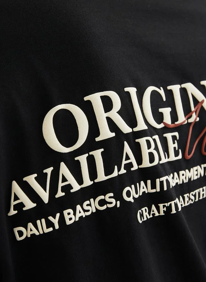 JACK & JONES Slogan Print Crew Neck T-Shirt