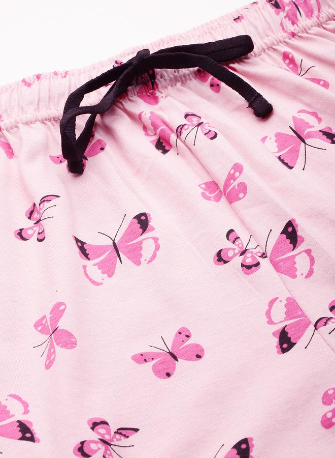 ليدينغ ليدي طقم بيجامة وقميص بطبعة فراشة من ستايلي - Image 3