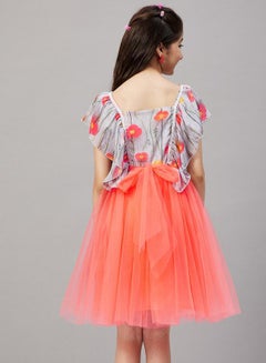 Stylo Bug Floral Printed Ruffle Sleeves A-Line Dress by Styli  - Image 5