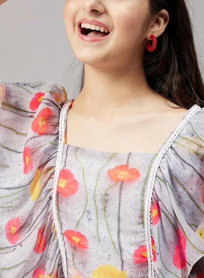 Stylo Bug Floral Chiffon Dress