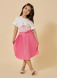 Styli Graphic Print T-Shirt and Skirt Set  - Image 4