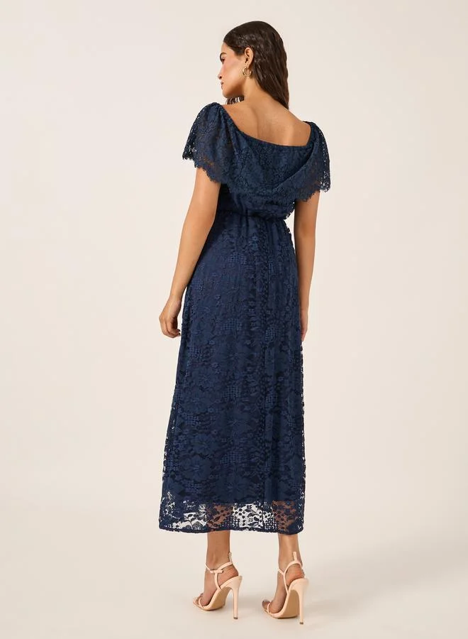 Styli Lace Off-Shoulder Dress