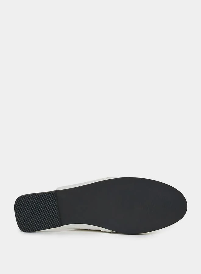 Styli Solid Metallic Clip Slide On Mules