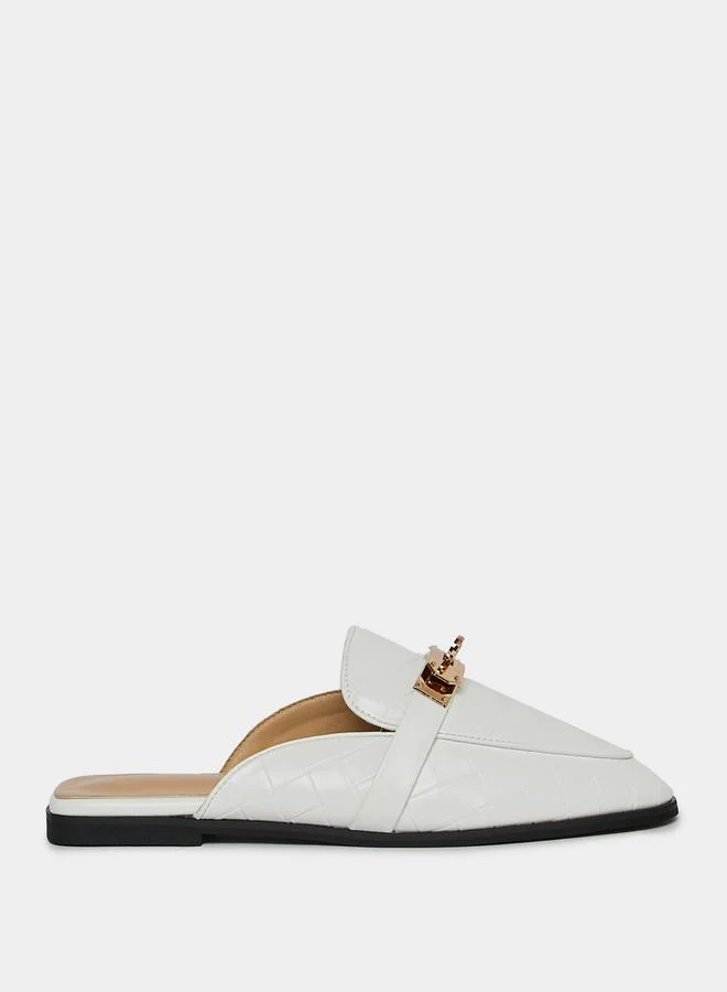 Styli Solid Metallic Clip Slide On Mules