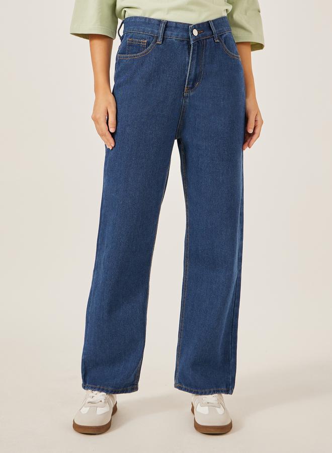 Styli Mid Rise Five-Pocket Straight Fit Jeans  - Image 2