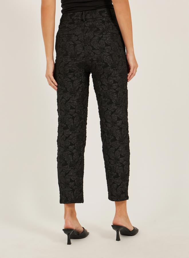 Styli Mid Rise Jacquard Tapered Leg Tailored Pants  - Image 4