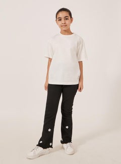 Styli Solid Oversized T-Shirt with Badge Detail  - Image 2