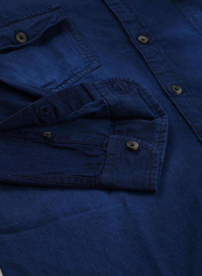 Dennis Lingo Denim Long Sleeves Casual Shirt by Styli  - Image 3