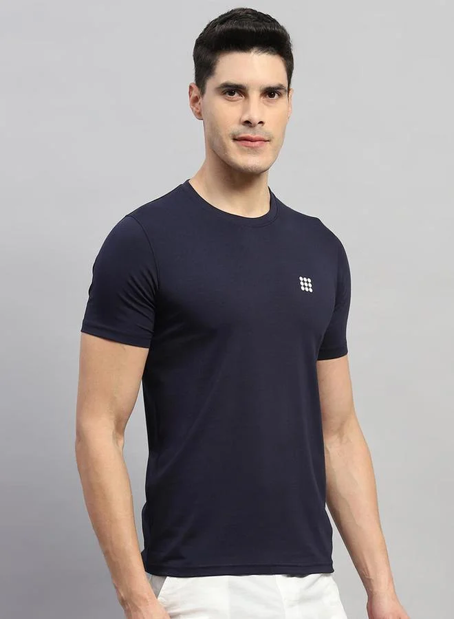 Rock.it Rock.it Men Navy Solid Round Neck T-Shirt