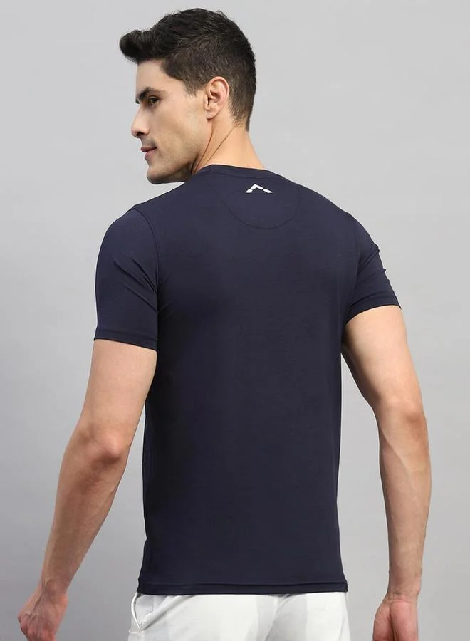 Rock.it Rock.it Men Navy Solid Round Neck T-Shirt