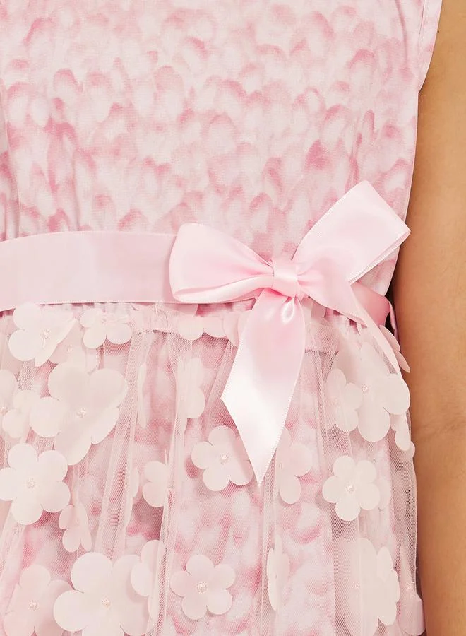 Styli Floral Overlay Dress