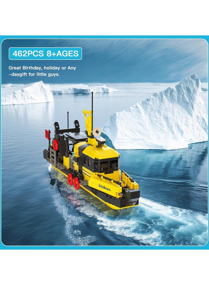 mould king Ocean Explorer Ship Building Kits, City Boat Model,fishing-boat building set， House Decor for Boys and girls to Play, Block Set Compatible with Most Brands, Gift for 8+ Years Old Kids and Adult 10080（462 Pcs）  - Image 2